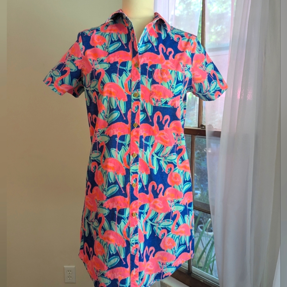 Chubbies Women's Button Down Collared Dress Medium